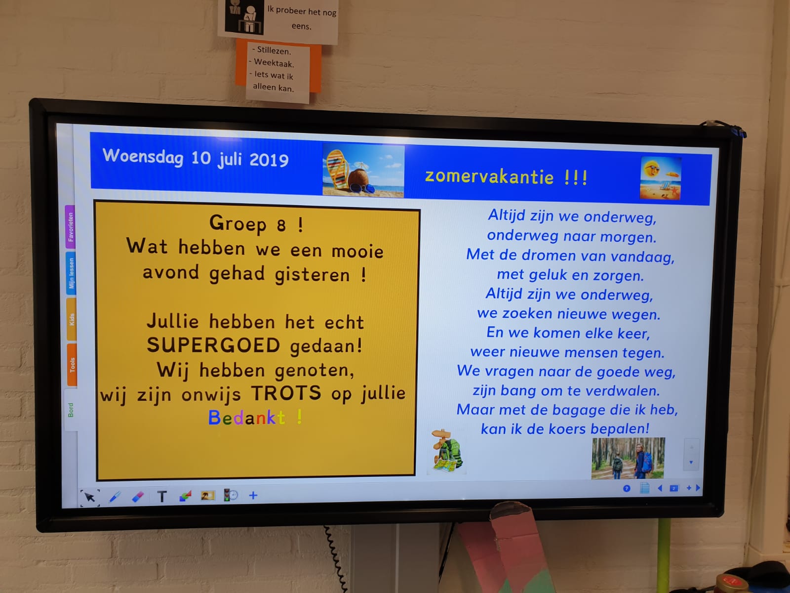 Groep 8 afscheid