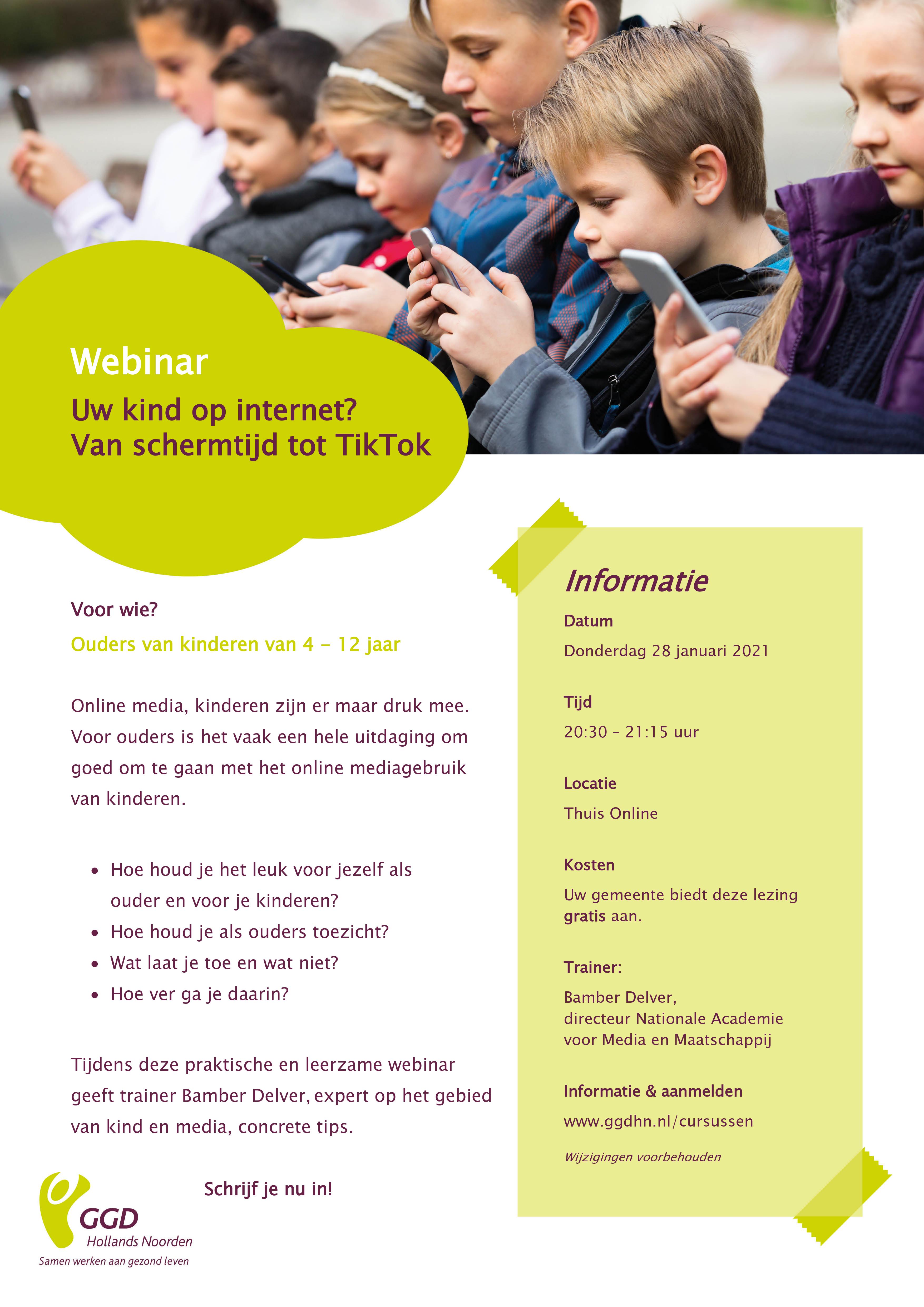 Webinar Uw kind op internet? 
